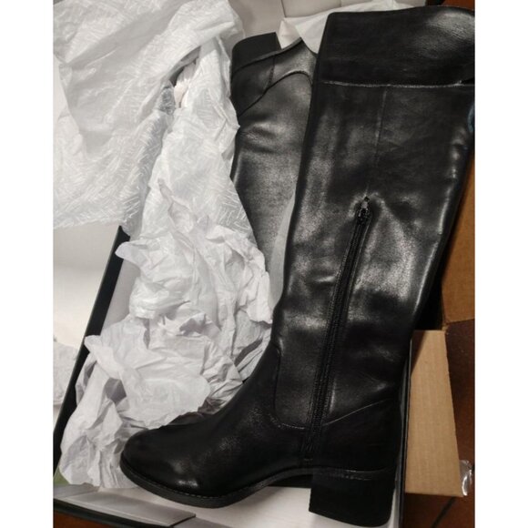 INC International Concepts Karmennl Black Leather Over-Knee-High Boots Size 7 - Picture 13 of 13